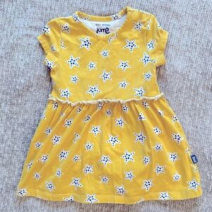 Kite Organic Cotton Yellow Starfish Baby Romper Dress 6–9M Beach Vacation Summer